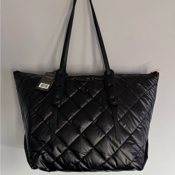 Tutilo Quilted Tote Bag/ Black/ Large - Picture 2 of 9